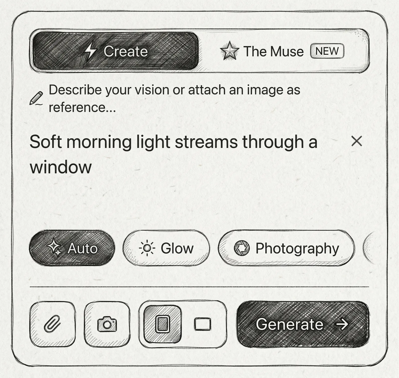 Describing a custom wall art idea in the Primpter creation interface