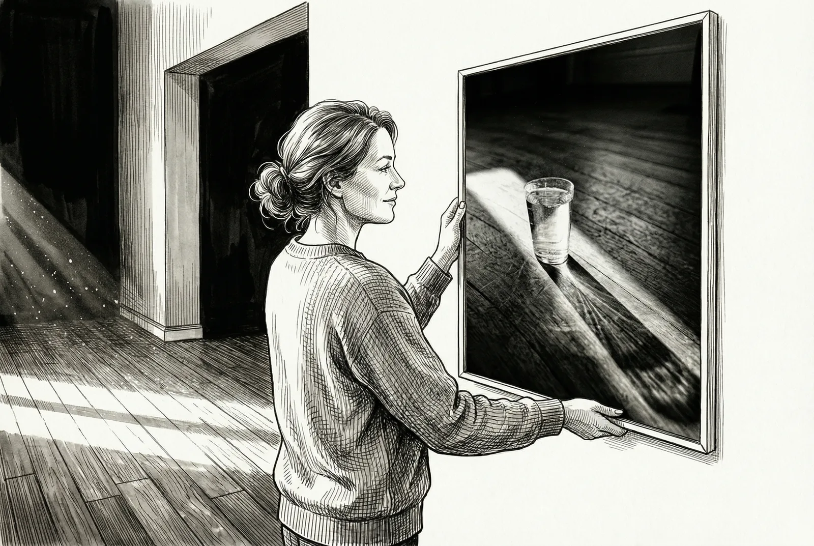 Custom wall art hanging in a living room, created and printed by Primpter