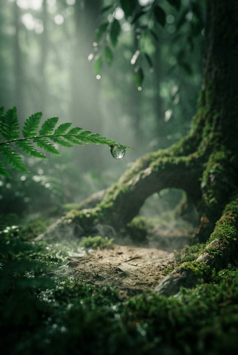 Emerald forest after rain - Cinematic mode